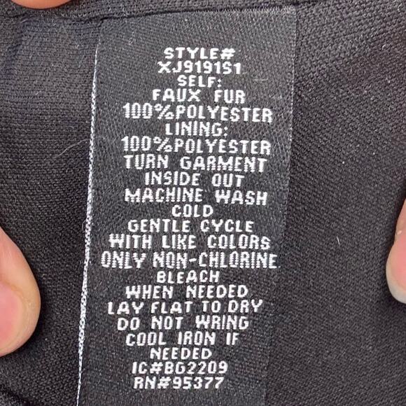 Sanctuary Black & Tan Plaid Sherpa Shacket Size XL - Picture 9 of 9